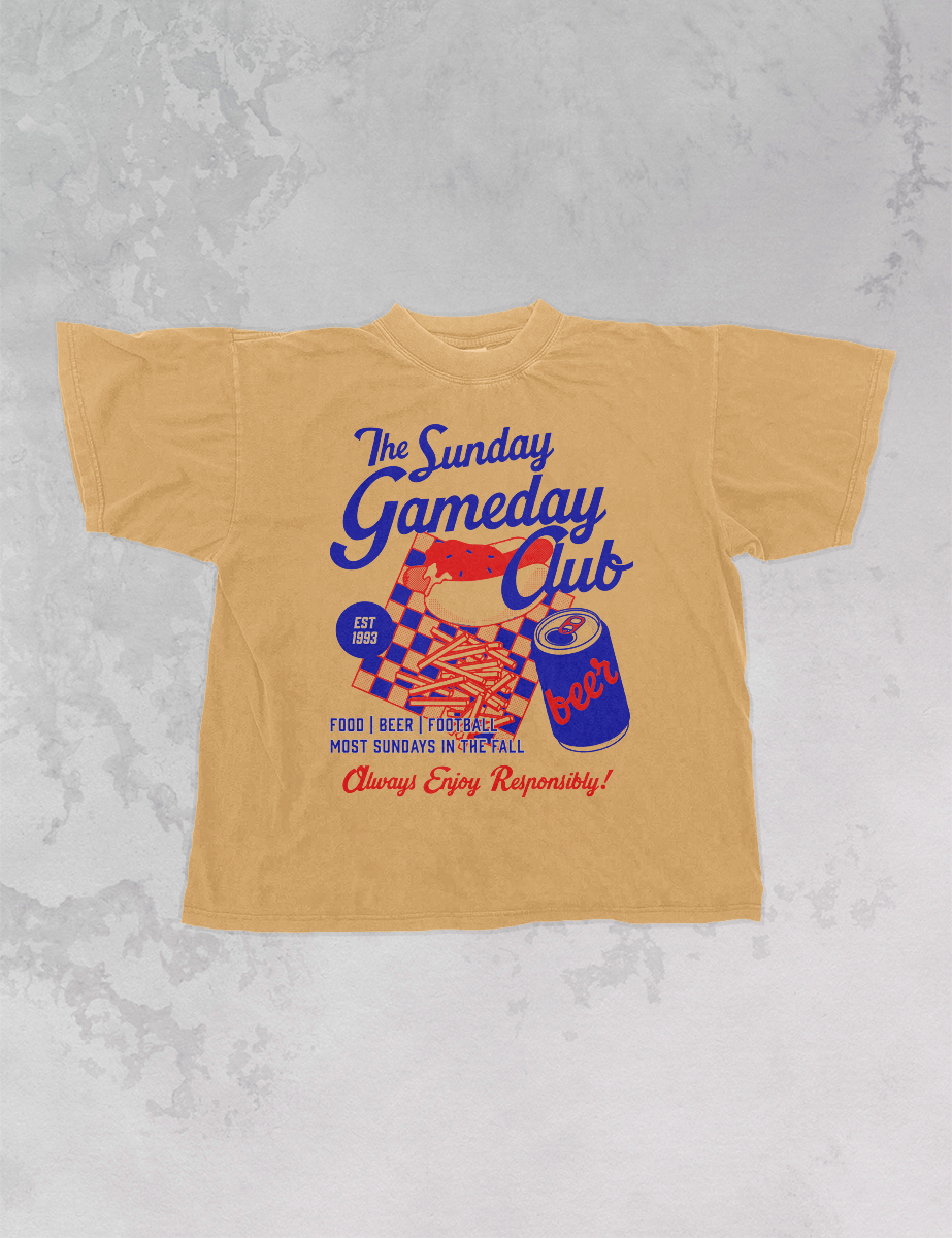 Underground Original Design: Sunday Gameday Club Oversized TShirt