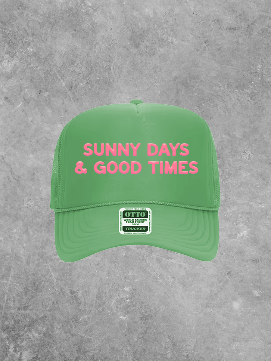 Sunny Days & Good Times, Pink Puff Summer Trucker Hat