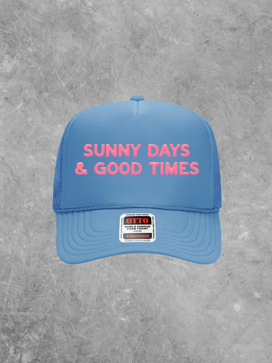 Sunny Days & Good Times, Pink Puff Summer Trucker Hat