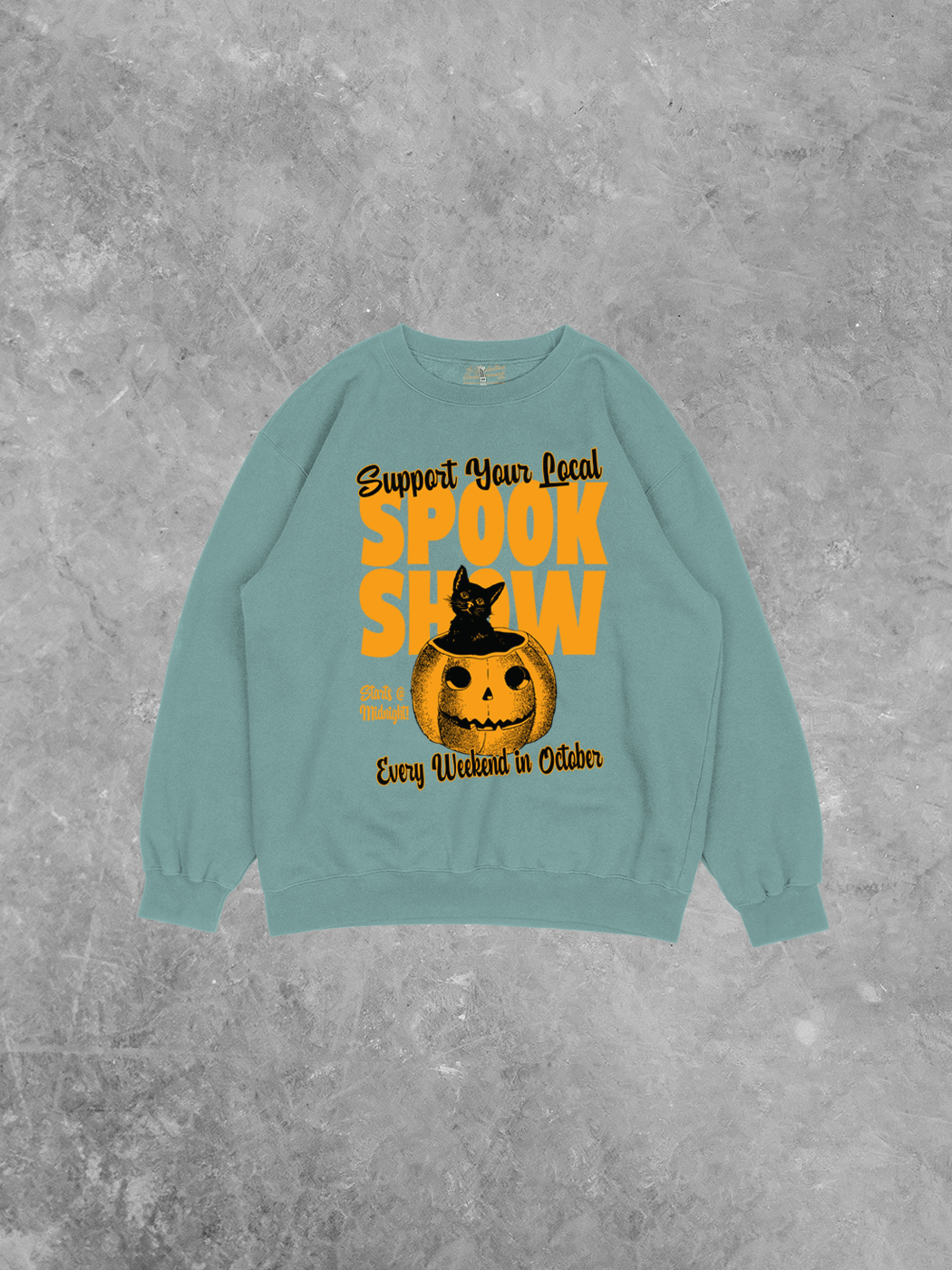Support Your Local Spook Show, Recycled Relaxed American Apparel Sweatshirt