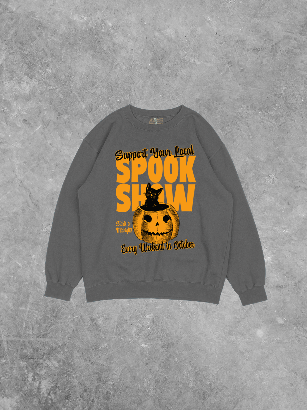 Support Your Local Spook Show, Recycled Relaxed American Apparel Sweatshirt