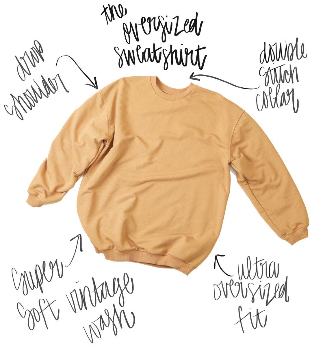 Underground Original Design: I Cry A Lot But I'm Productive Oversized 90's Sweatshirt