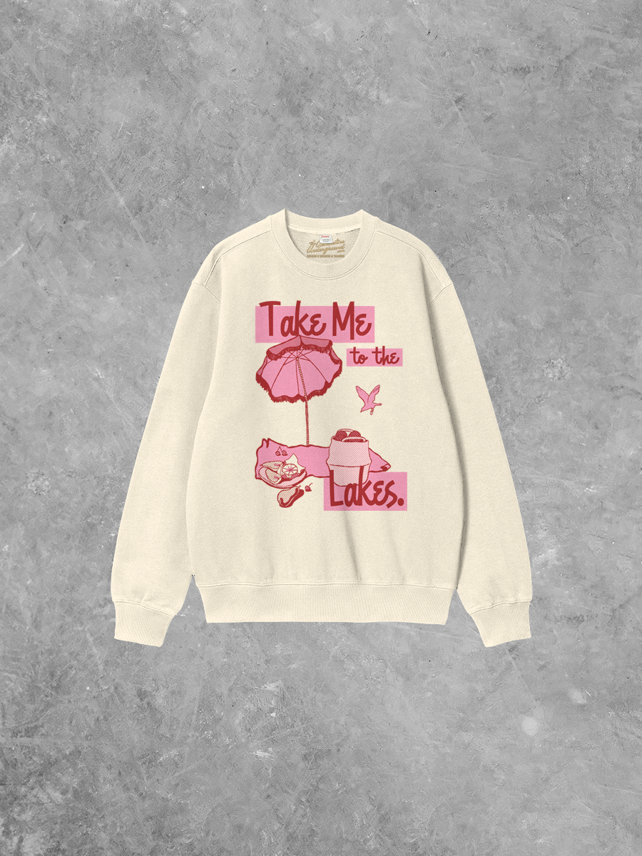 Underground Original Design: Take Me to the Lakes Boxy Cotton Sweatshirt