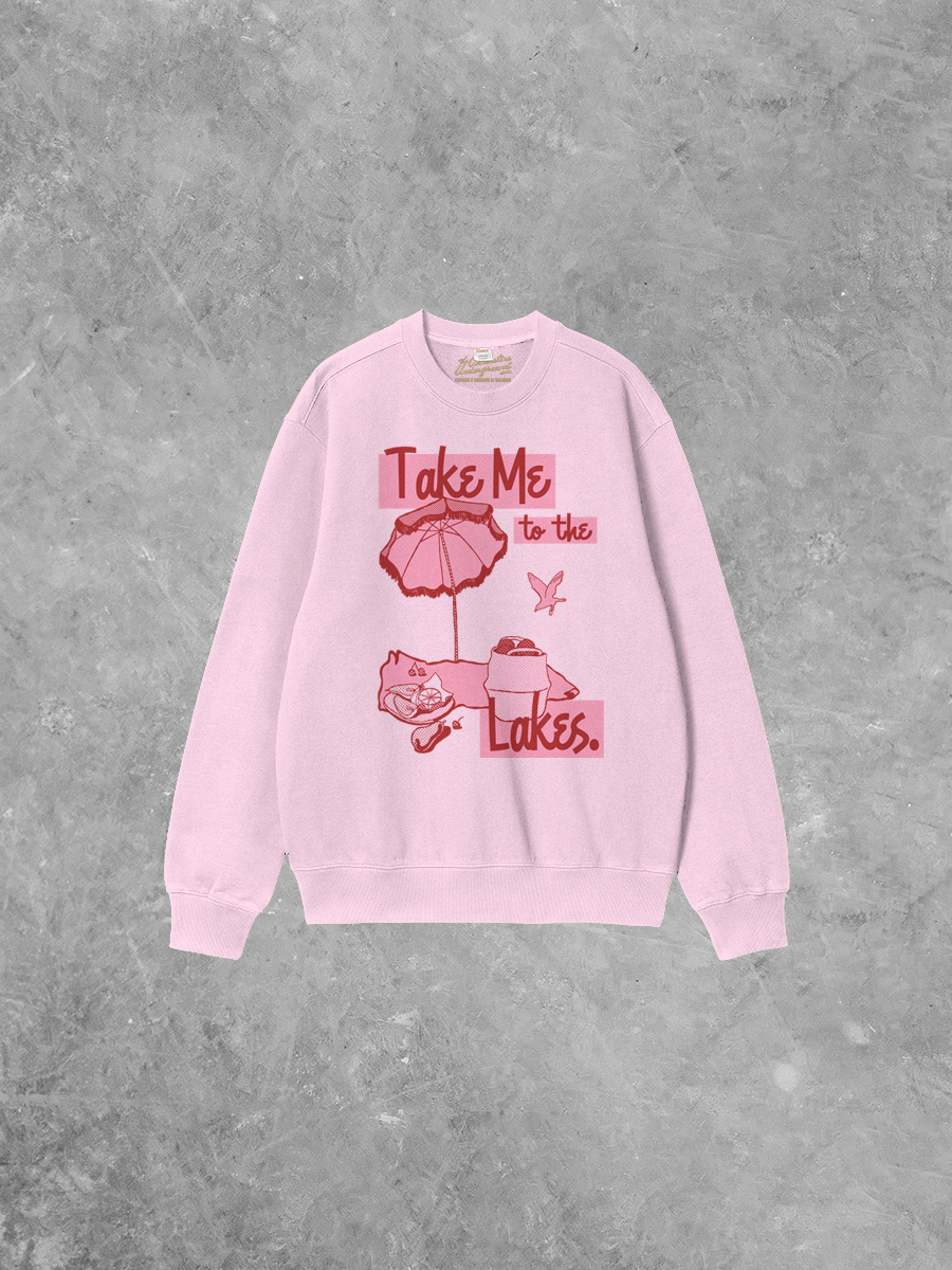 Underground Original Design: Take Me to the Lakes Boxy Cotton Sweatshirt