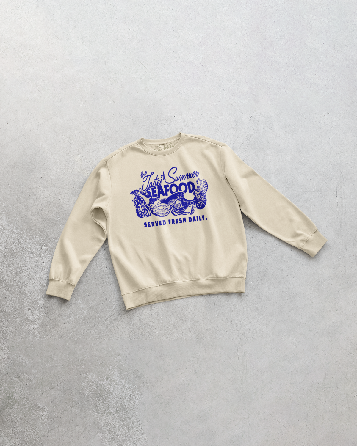 Underground Original Design: Taste of Summer, Seafood Oversized Sustainable Sweatshirt