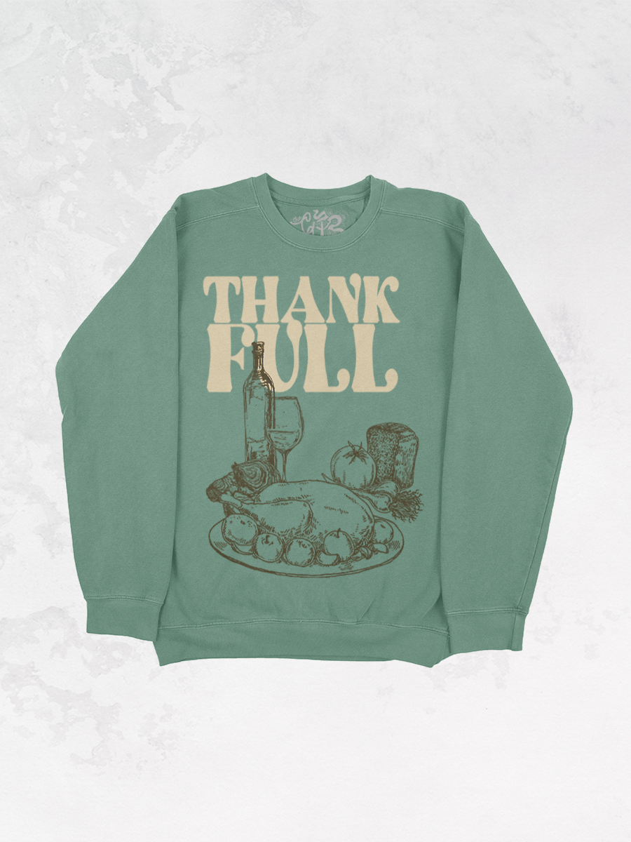 Underground Original Design: ThankFULL Oversized Vintage Sweatshirt