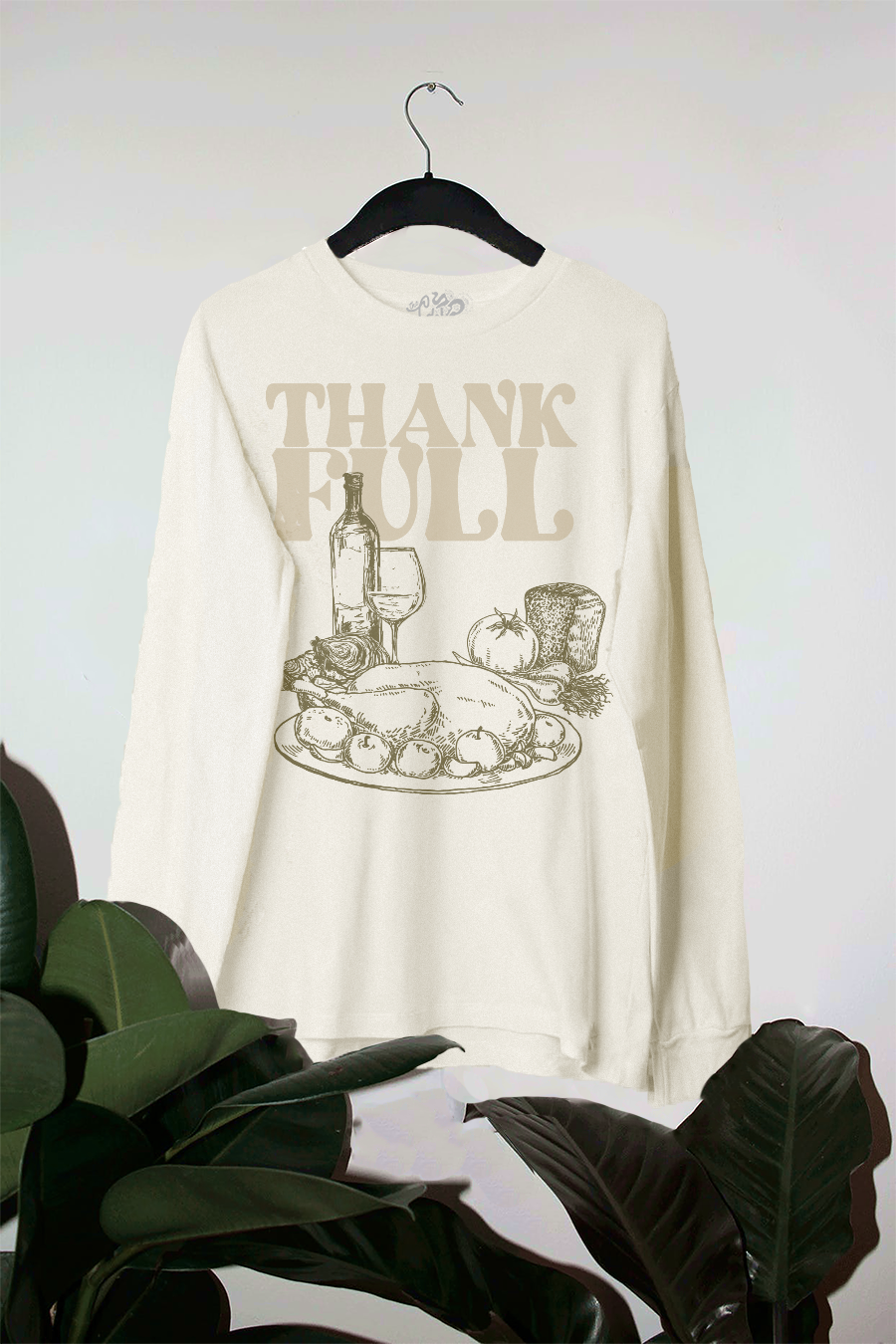 Underground Original Design: ThankFULL Long Sleeve Oversized T-Shirt