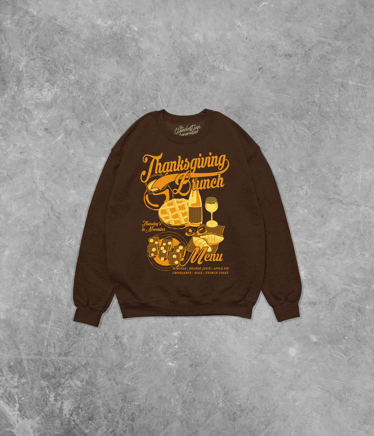 Thanksgiving Brunch, Fall Cotton Blend Gildan Sweatshirt