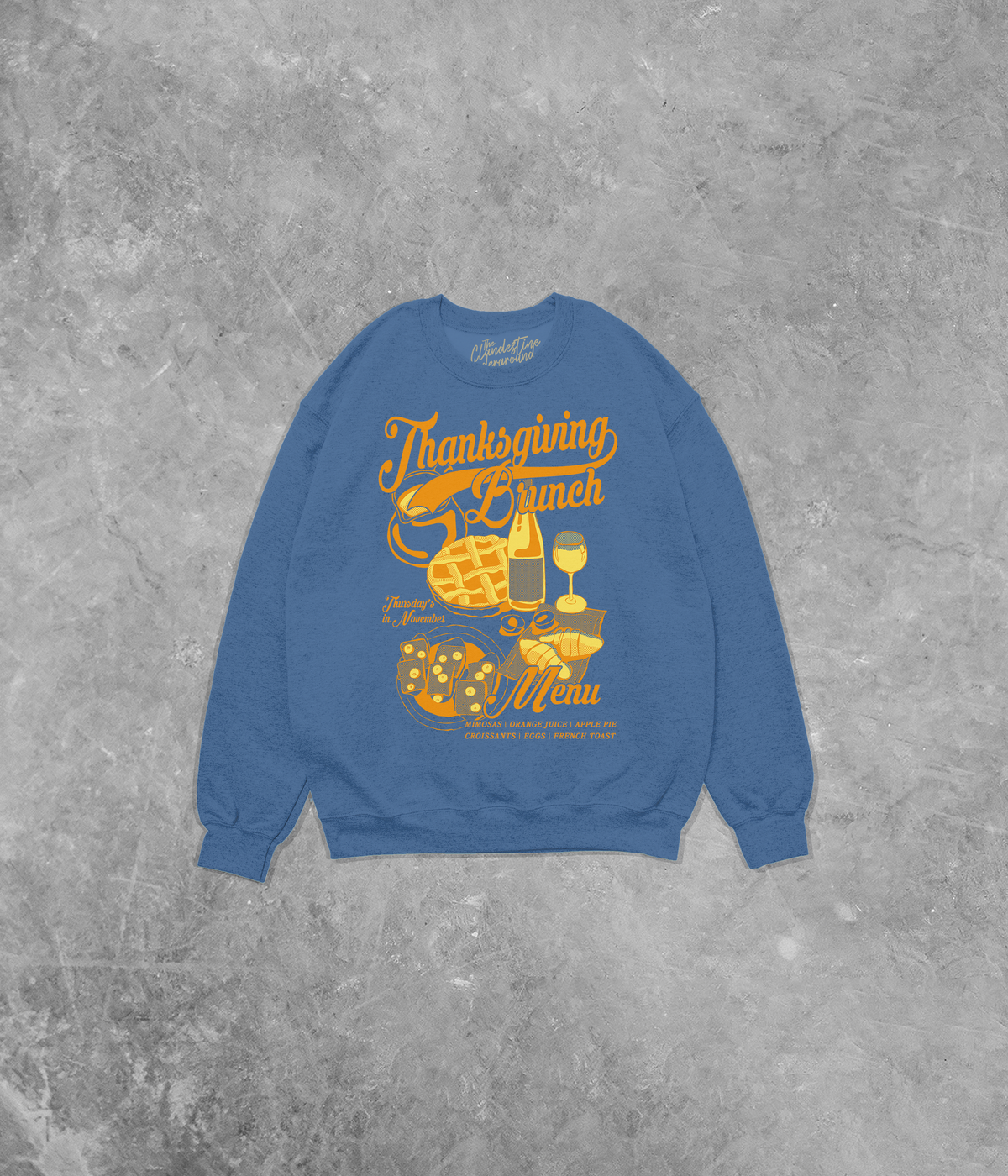 Thanksgiving Brunch, Fall Cotton Blend Gildan Sweatshirt