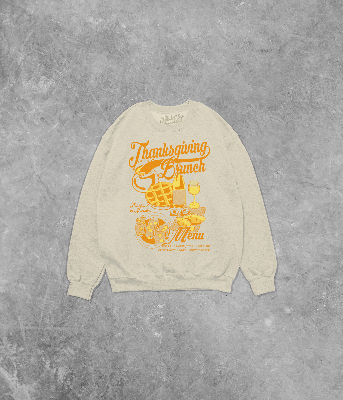 Thanksgiving Brunch, Fall Cotton Blend Gildan Sweatshirt