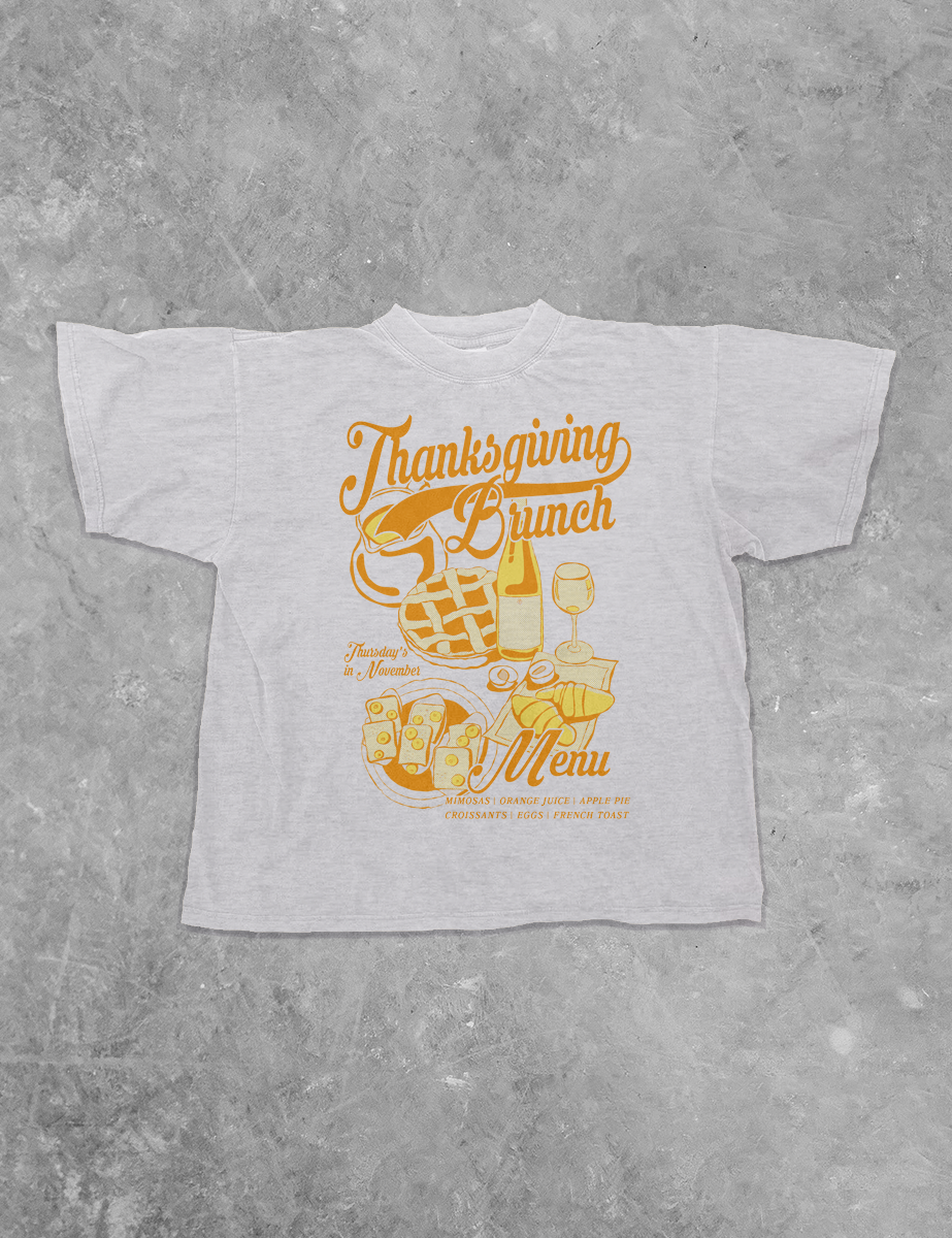 Underground Original Design: Thanksgiving Brunch, Fall Boxy Cotton T-Shirt