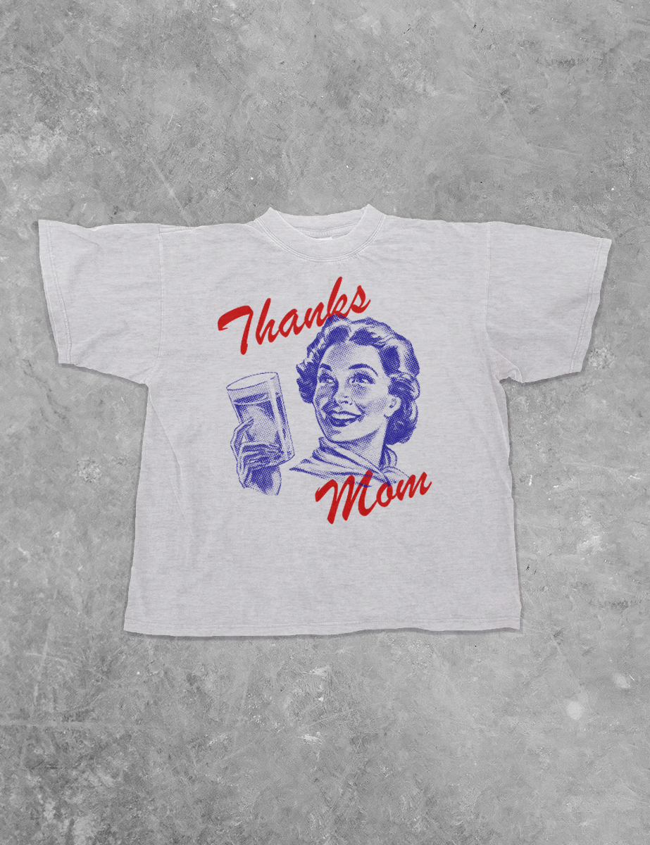 Underground Original Design: Thanks Mom, Mother's Day Boxy Cotton T-Shirt