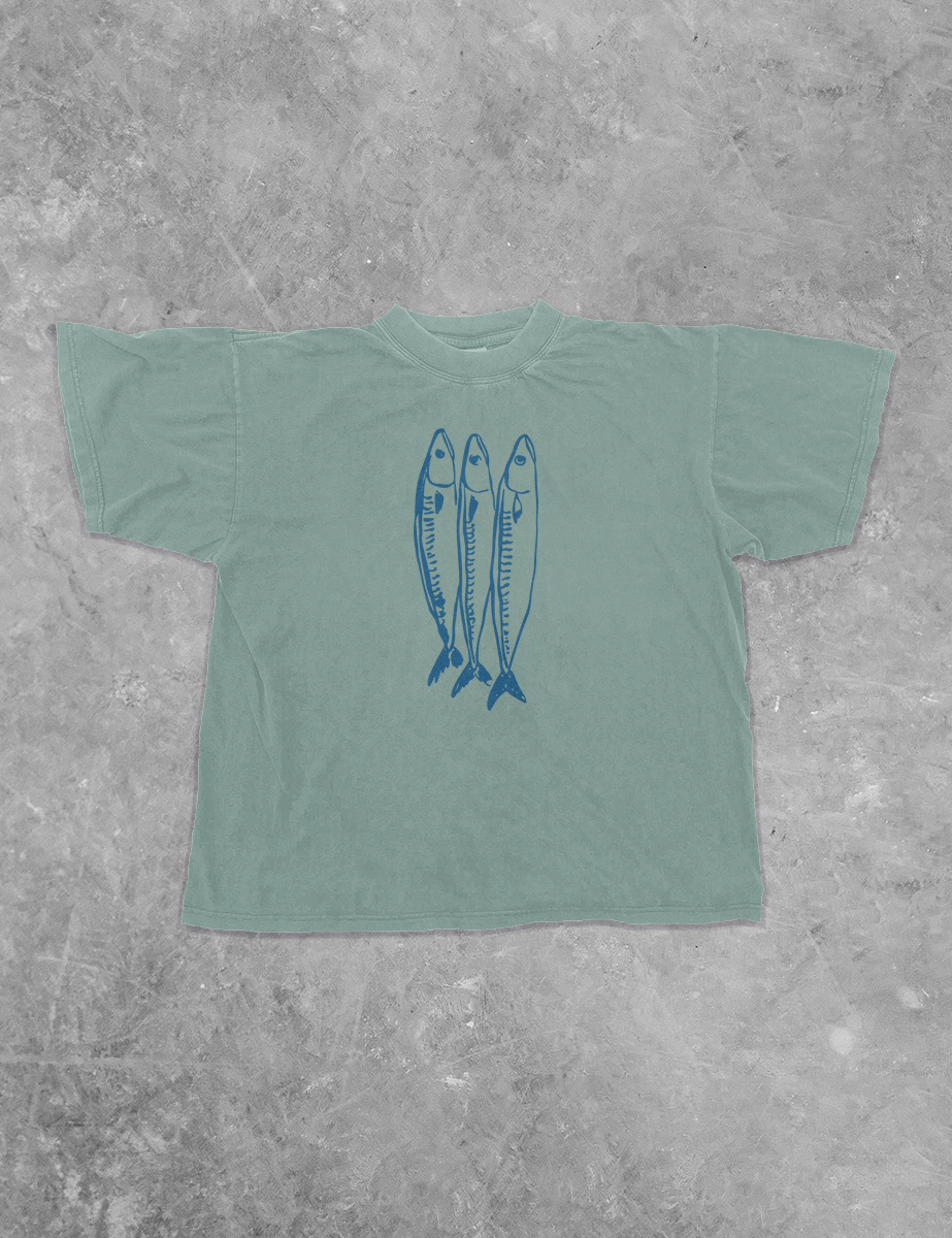 Underground Original Design: Three Little Fish, Summer Boxy Cotton TShirt