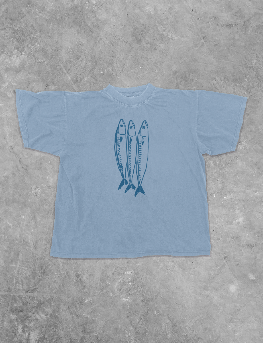 Underground Original Design: Three Little Fish, Summer Boxy Cotton TShirt