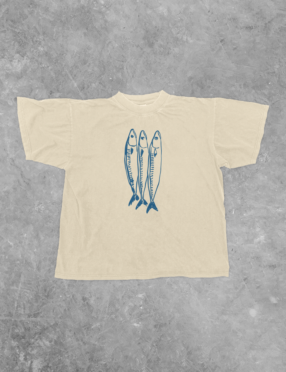 Underground Original Design: Three Little Fish, Summer Boxy Cotton TShirt