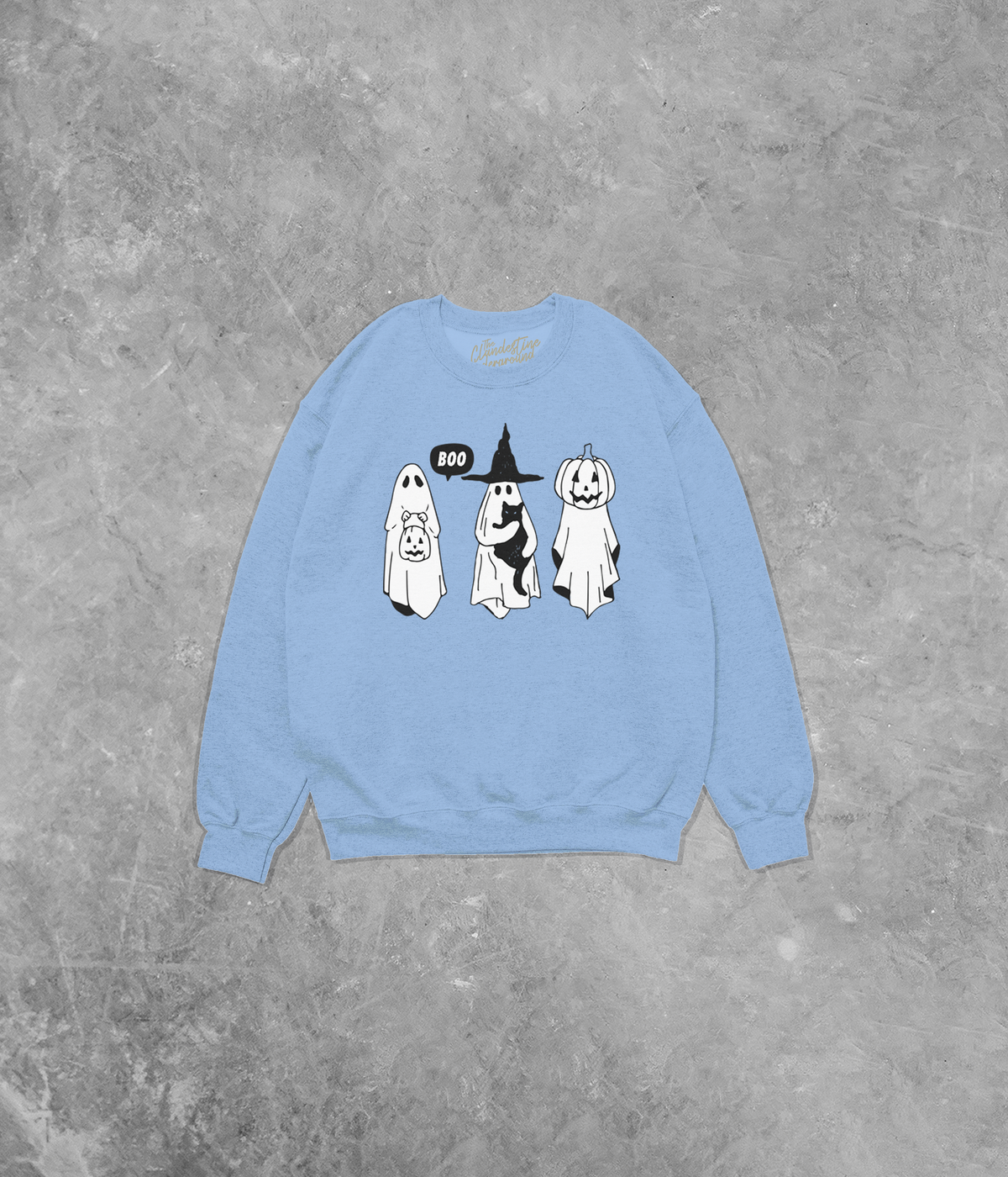 Three Little Ghosts, Cotton Blend Gildan Sweatshirt