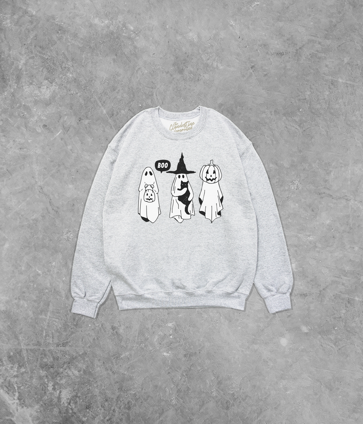 Three Little Ghosts, Cotton Blend Gildan Sweatshirt