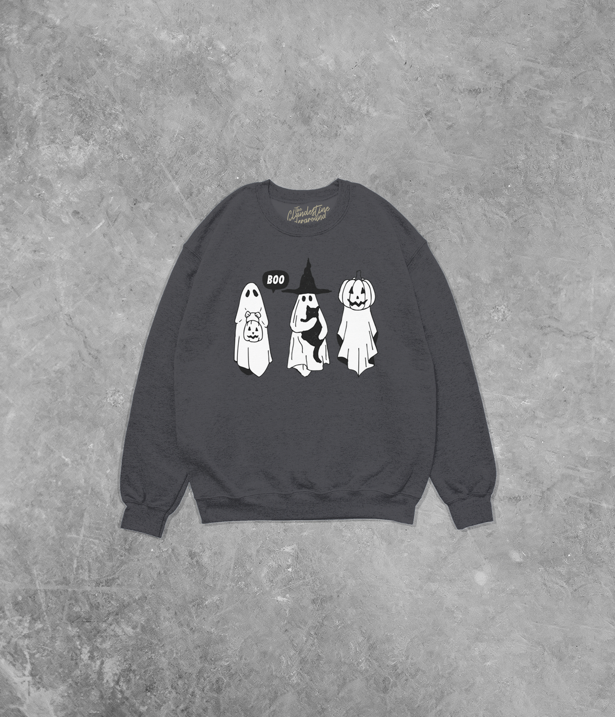 Three Little Ghosts, Cotton Blend Gildan Sweatshirt