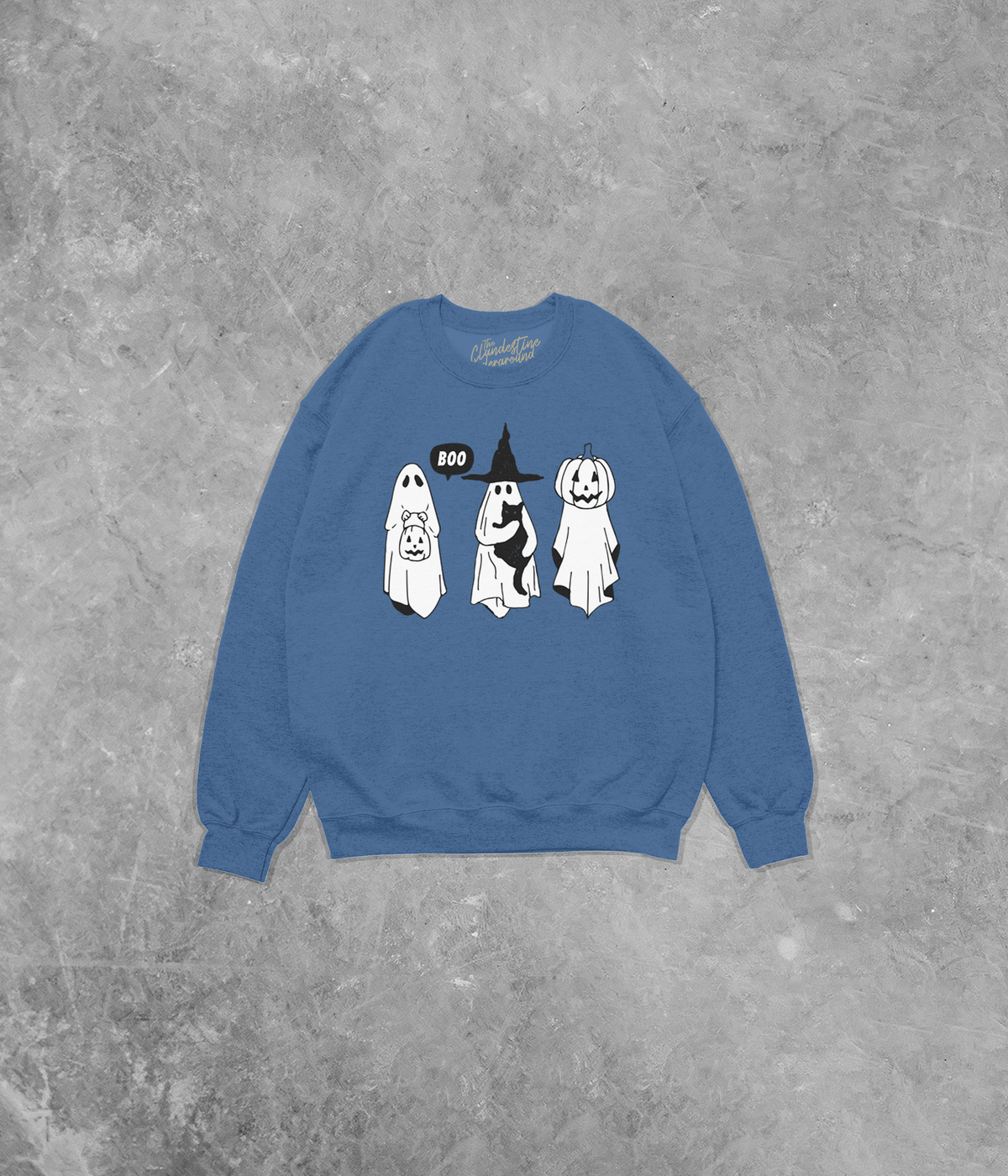 Three Little Ghosts, Cotton Blend Gildan Sweatshirt