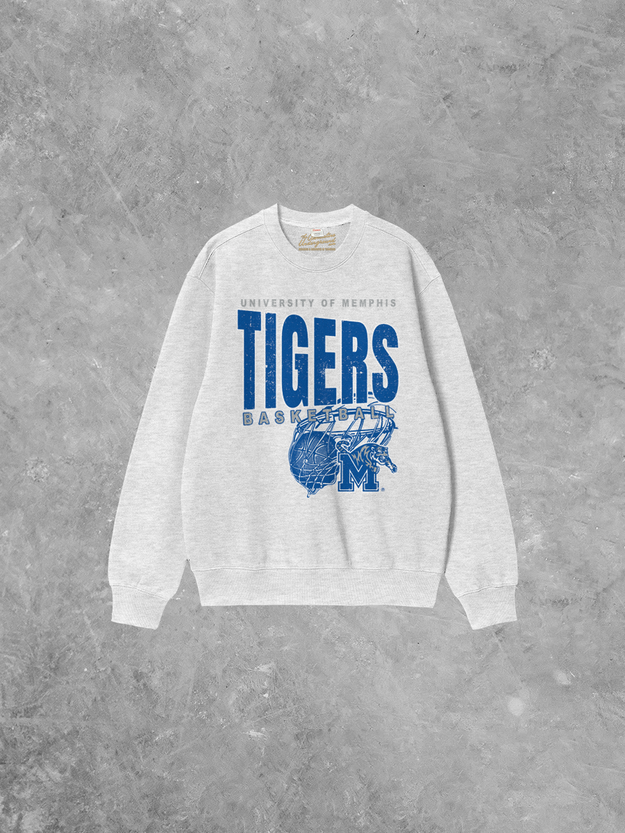 Underground Original Design: Memphis Tigers Basketball Boxy Cotton 90's Sweatshirt