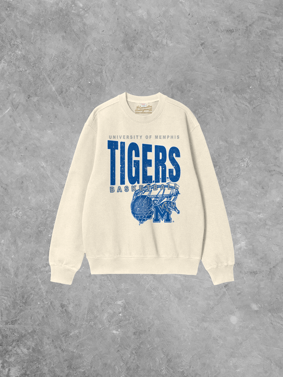 Underground Original Design: Memphis Tigers Basketball Boxy Cotton 90's Sweatshirt