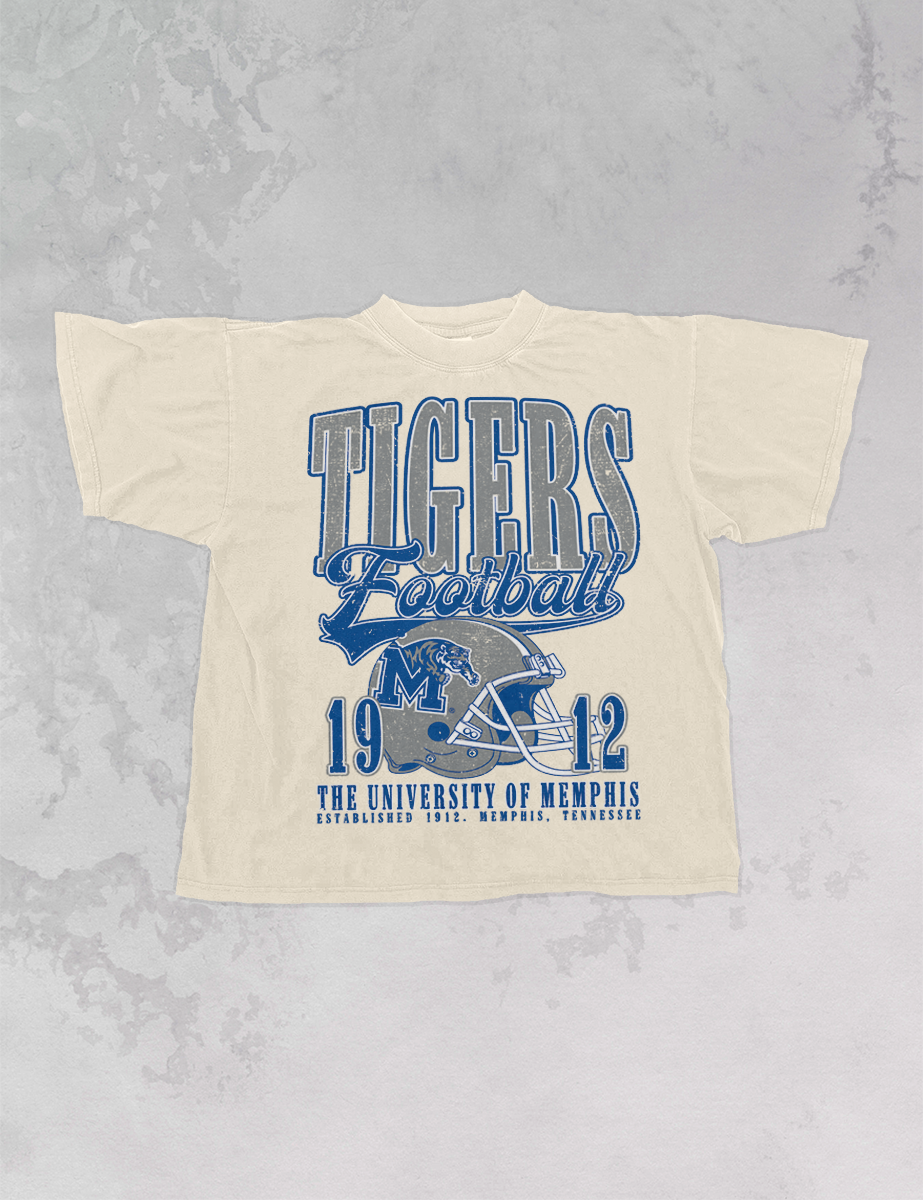 Underground Original Design: 90's Vintage Memphis Tigers Football Oversized TShirt