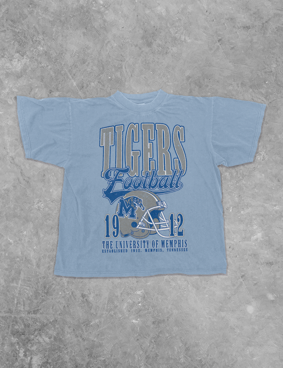 Underground Original Design: 90's Memphis Tigers Football Boxy Cotton TShirt