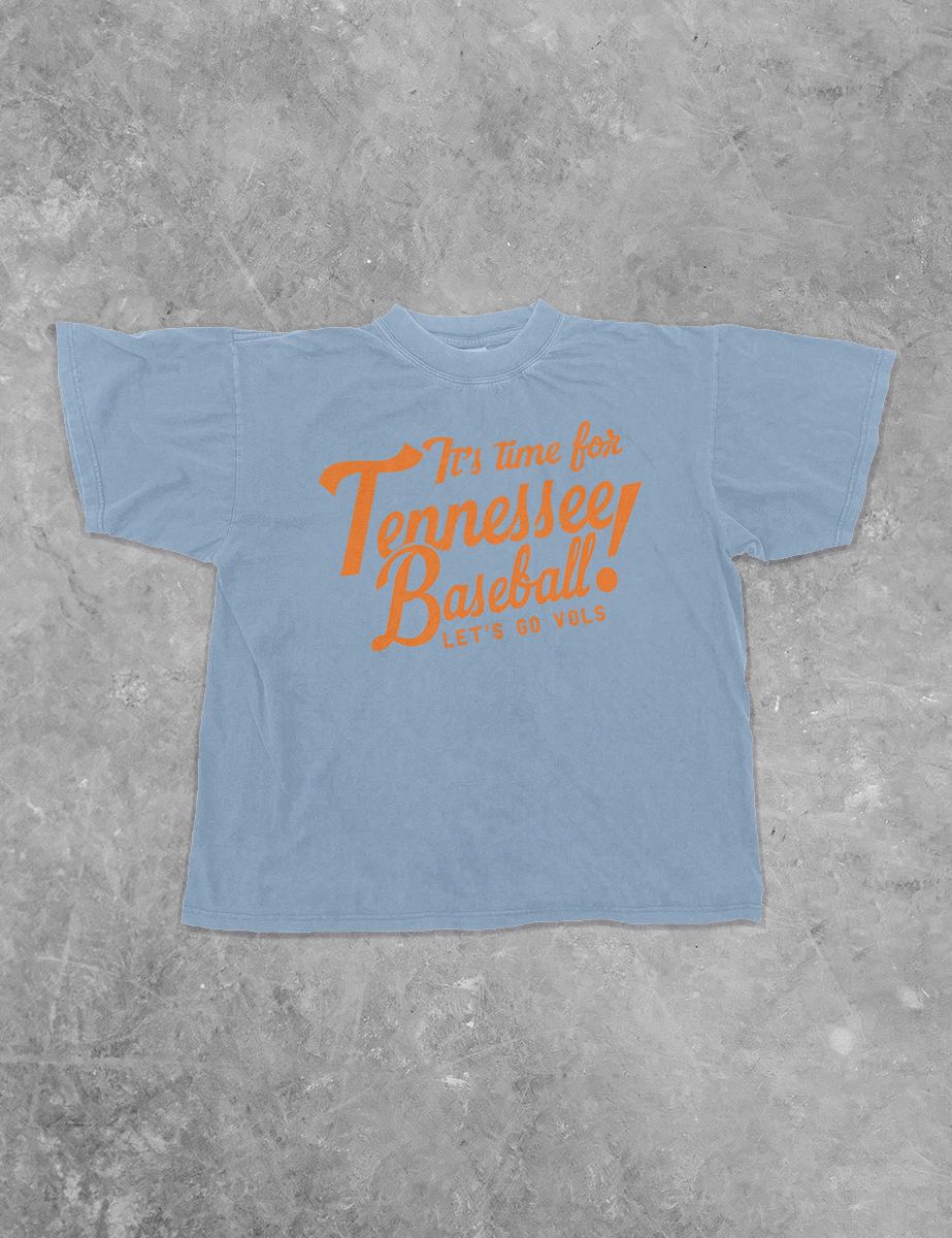 Underground Original Design: It's Time for Tennessee Baseball Boxy Cotton TShirt