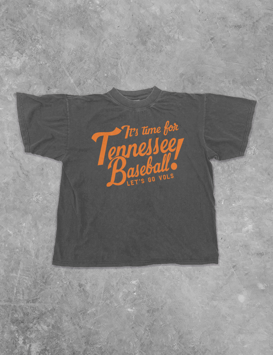 It's Time for Tennessee Baseball Boxy Cotton TShirt