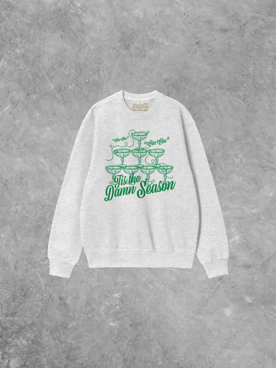Underground Original Design: Tis The Damn Season Boxy Cotton Sweatshirt