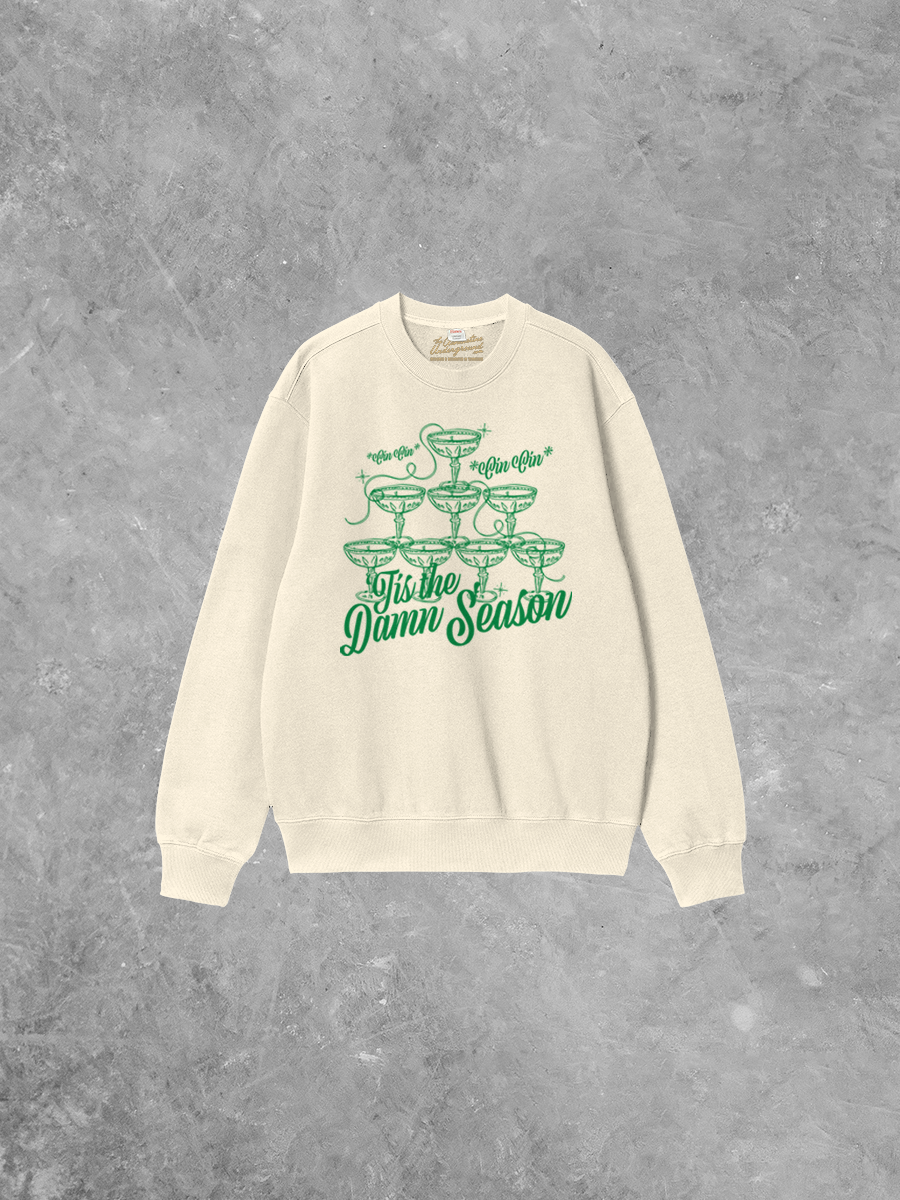 Underground Original Design: Tis The Damn Season Boxy Cotton Sweatshirt