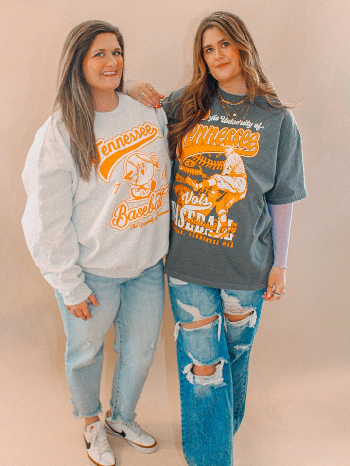 Underground Original Design: Tennessee Vols Baseball Cartoon Oversized 90s Sweatshirt