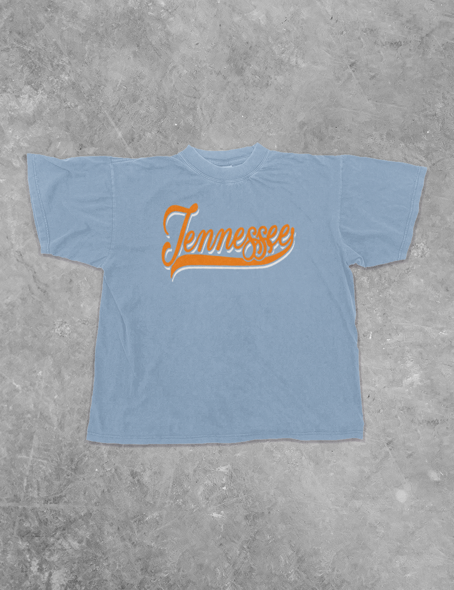 Underground Original Design: 90's Tennessee Script Boxy Cotton T-Shirt