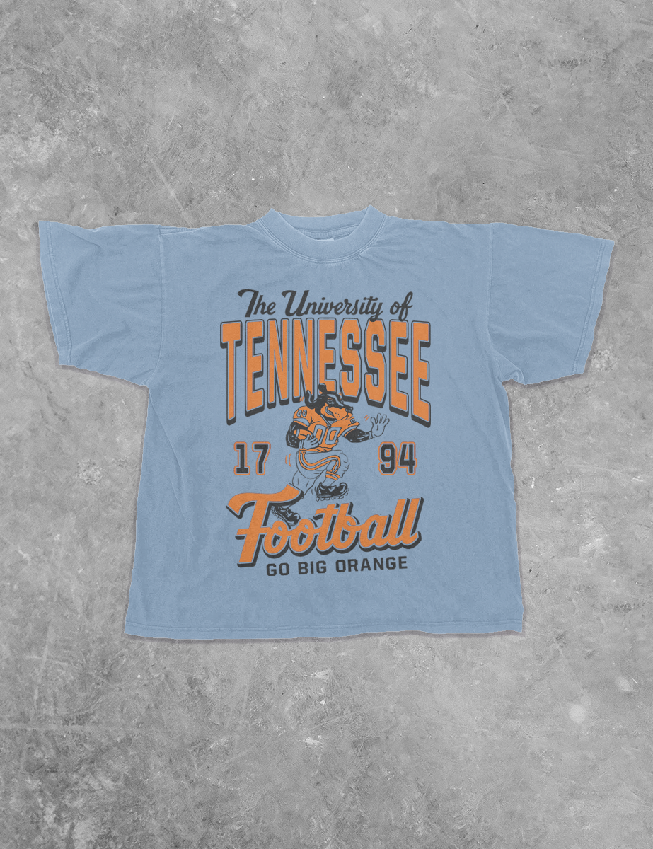 Underground Original Design: Tennessee Volunteers Smokey Football Boxy Cotton TShirt