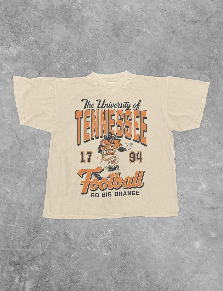 Underground Original Design: Tennessee Volunteers Smokey Football Boxy Cotton TShirt