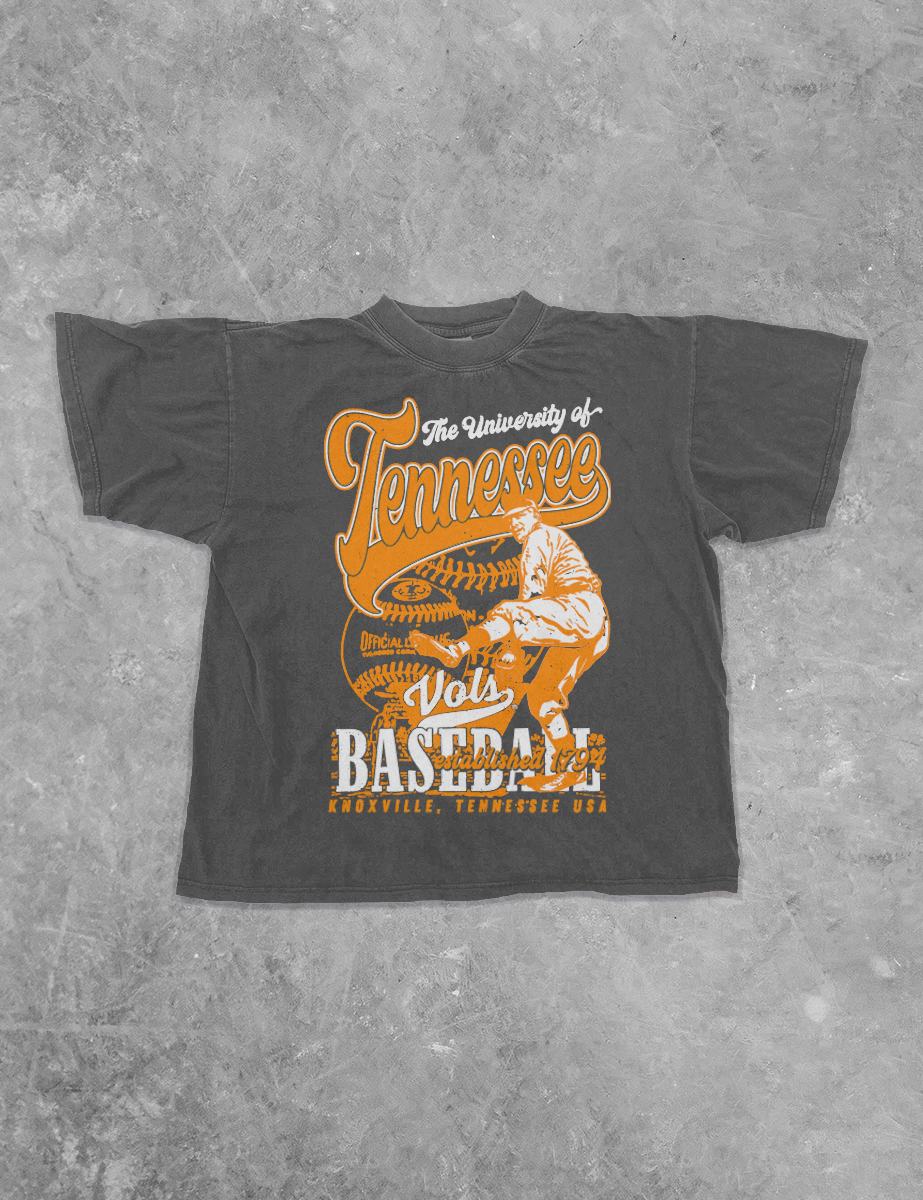 Underground Original Design: Tennessee Volunteers Baseball Boxy Cotton TShirt