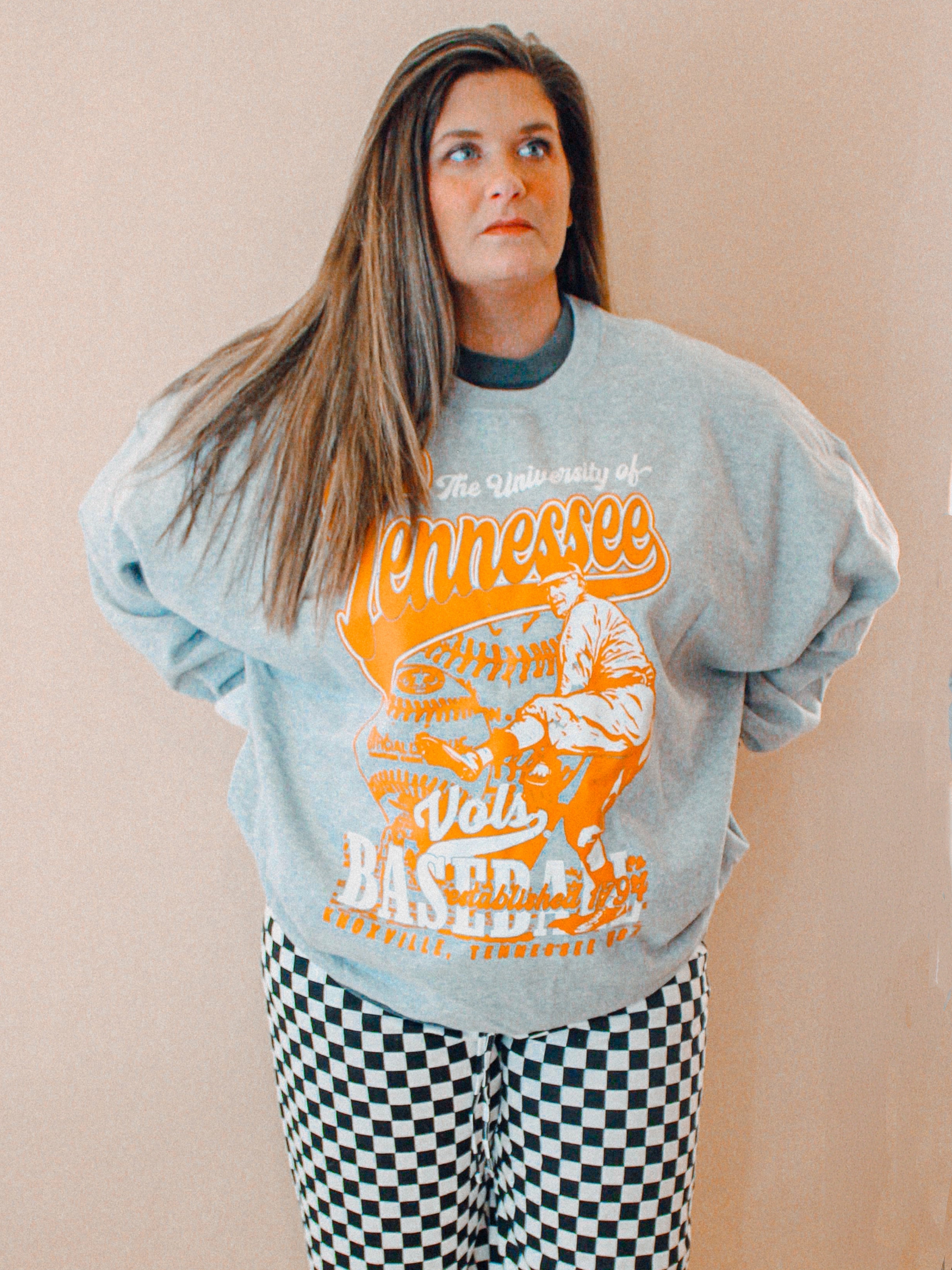 Underground Original Design: Tennessee Volunteers Baseball Boxy Cotton Sweatshirt