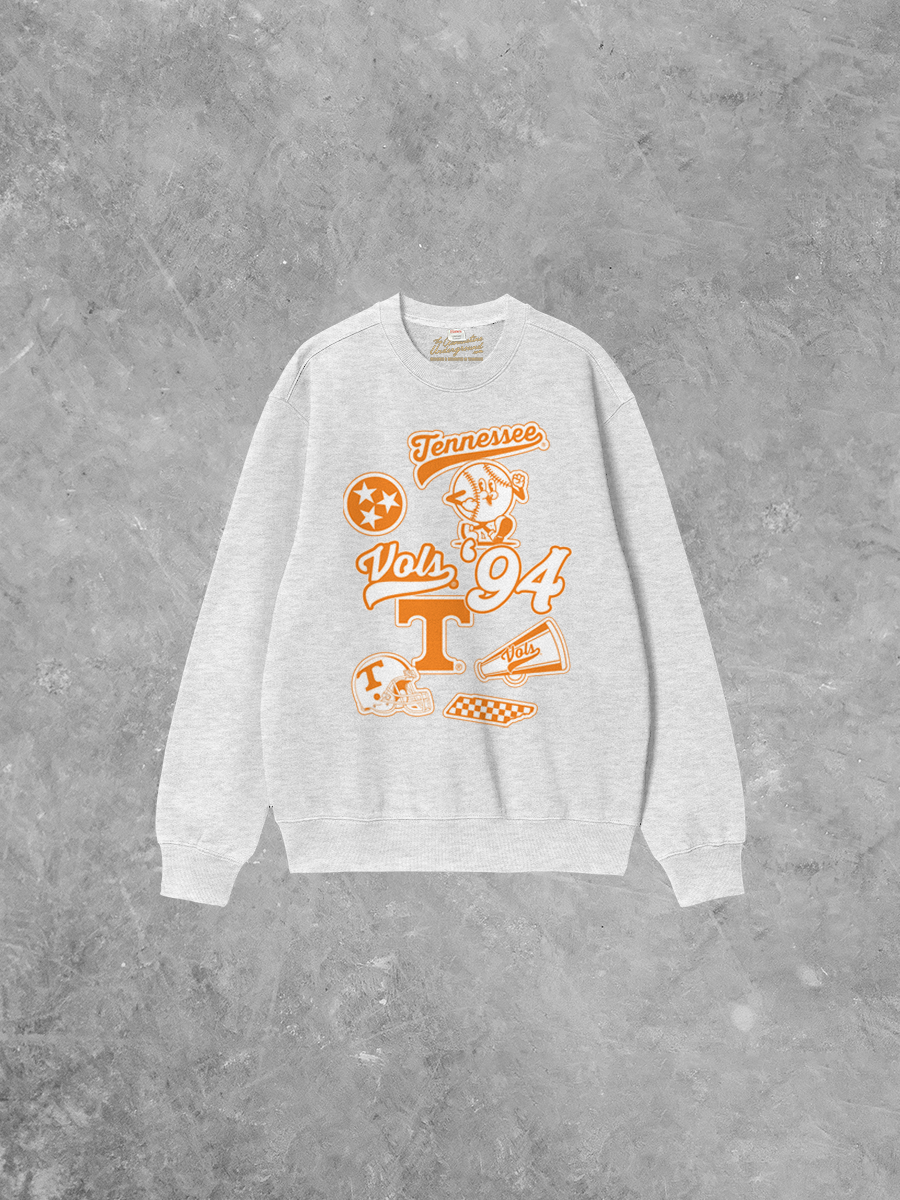Underground Original Design: Tennessee Vols Collage Boxy Cotton Sweatshirt
