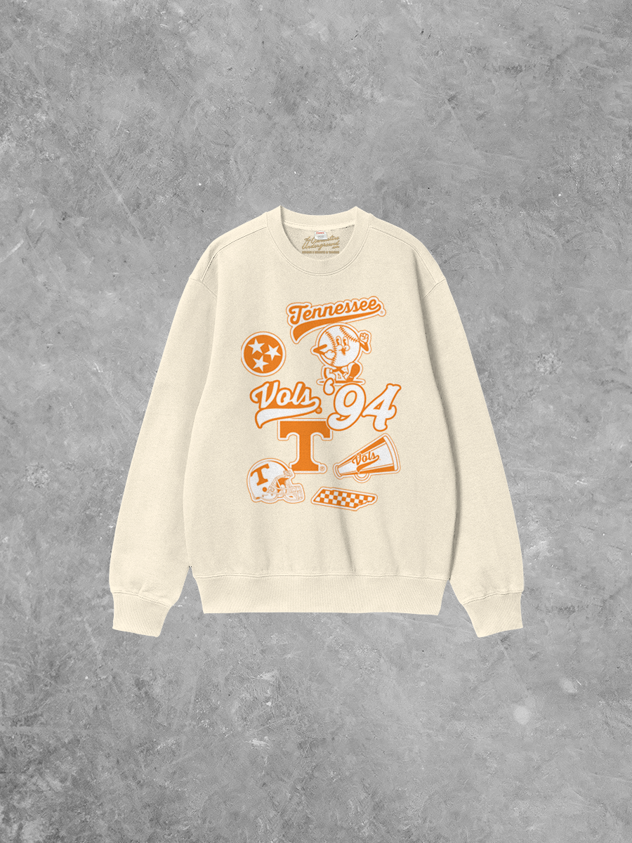 Underground Original Design: Tennessee Vols Collage Boxy Cotton Sweatshirt