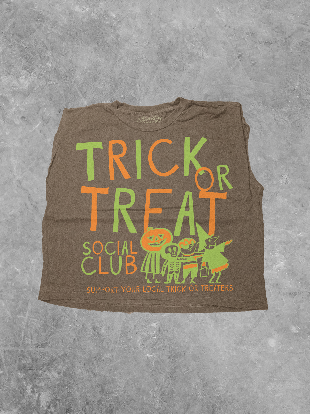 Trick or Treat Social Club, Halloween Cropped Muscle Tank