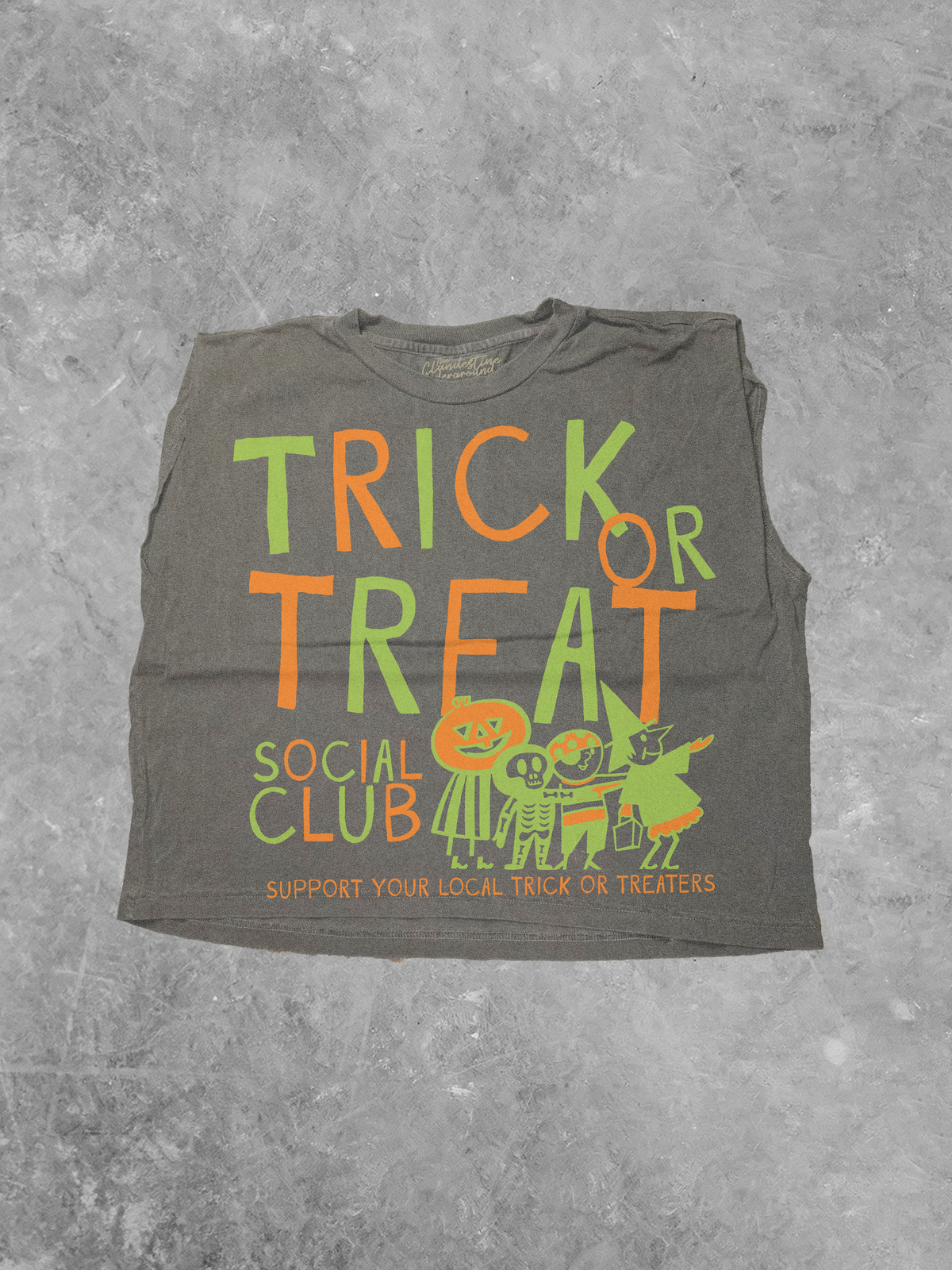 Trick or Treat Social Club, Halloween Cropped Muscle Tank