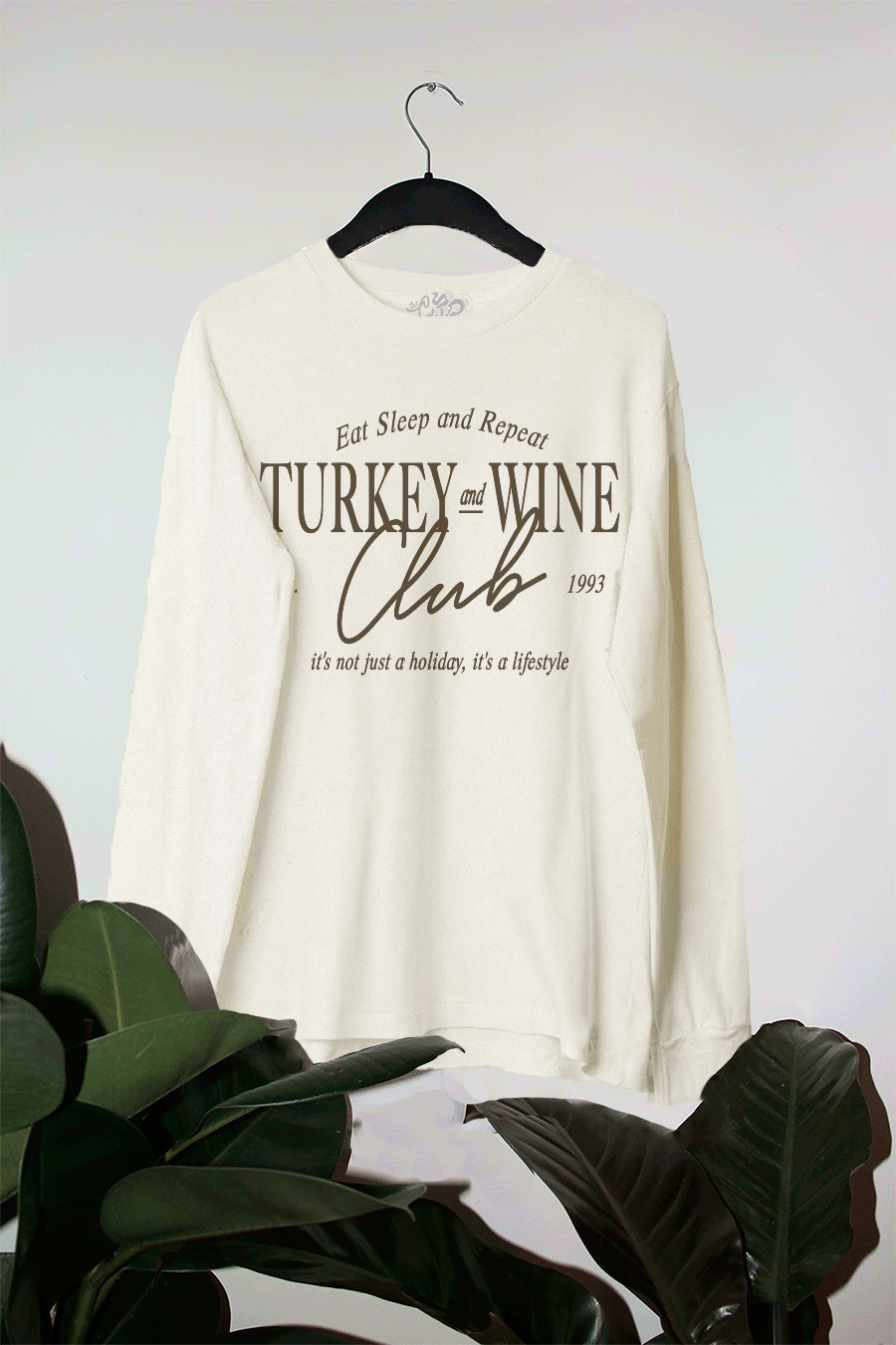 Underground Original Design: Turkey & Wine Club Long Sleeve Oversized T-Shirt