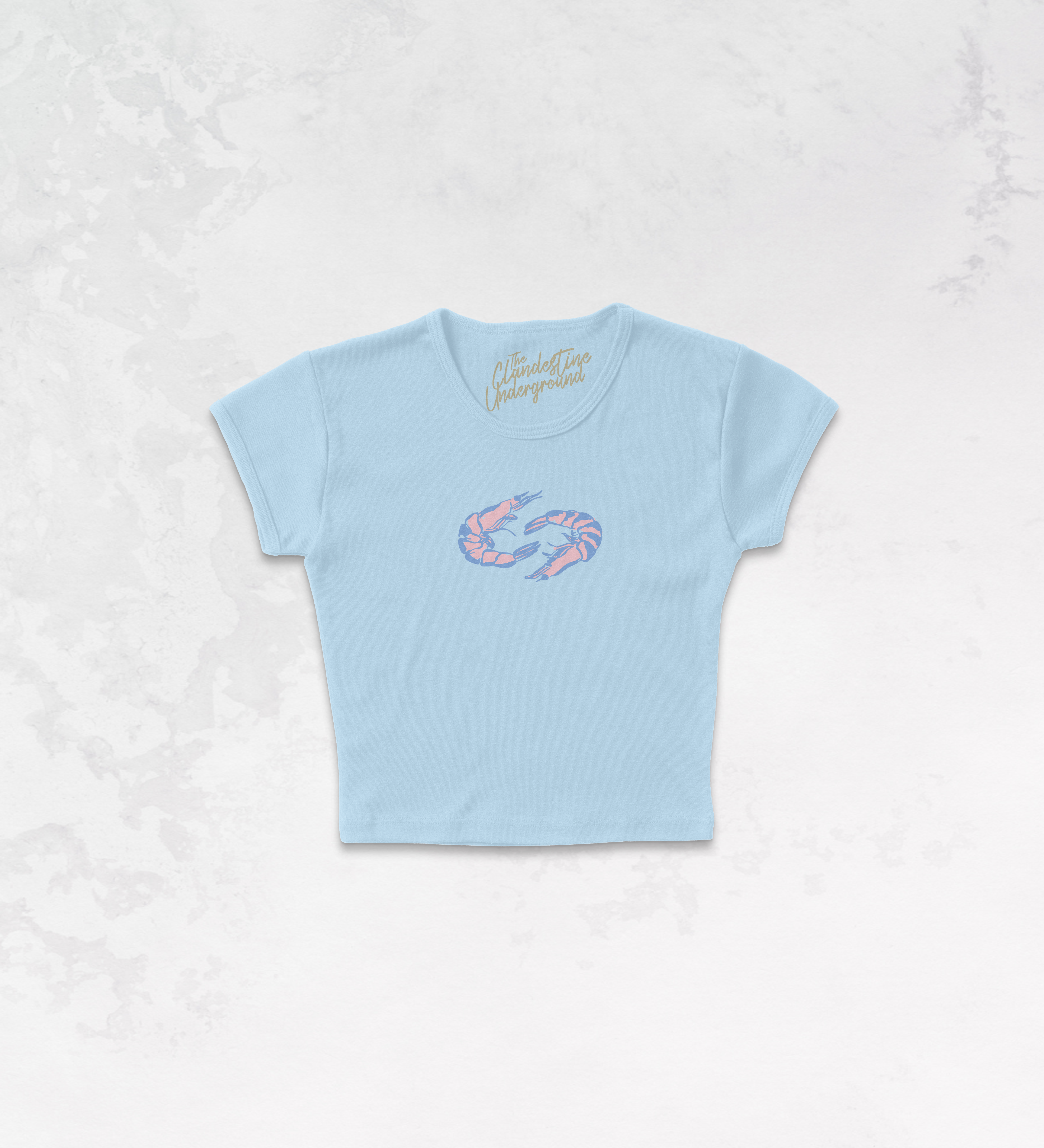 Underground Original Design: Two Little Shrimp, Summer Micro-Ribbed Baby Tee