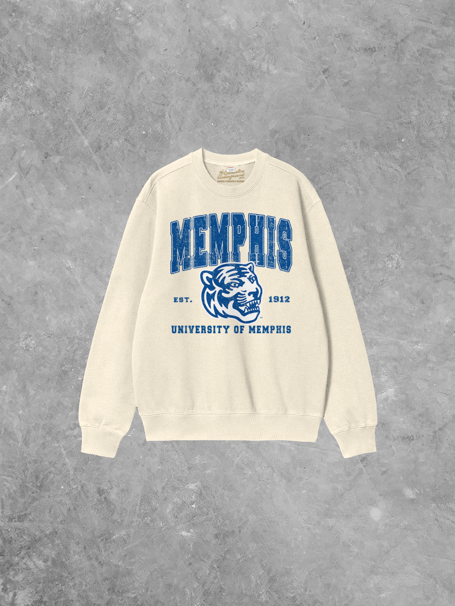 Underground Original Design: Memphis University Tigers Boxy Cotton Sweatshirt