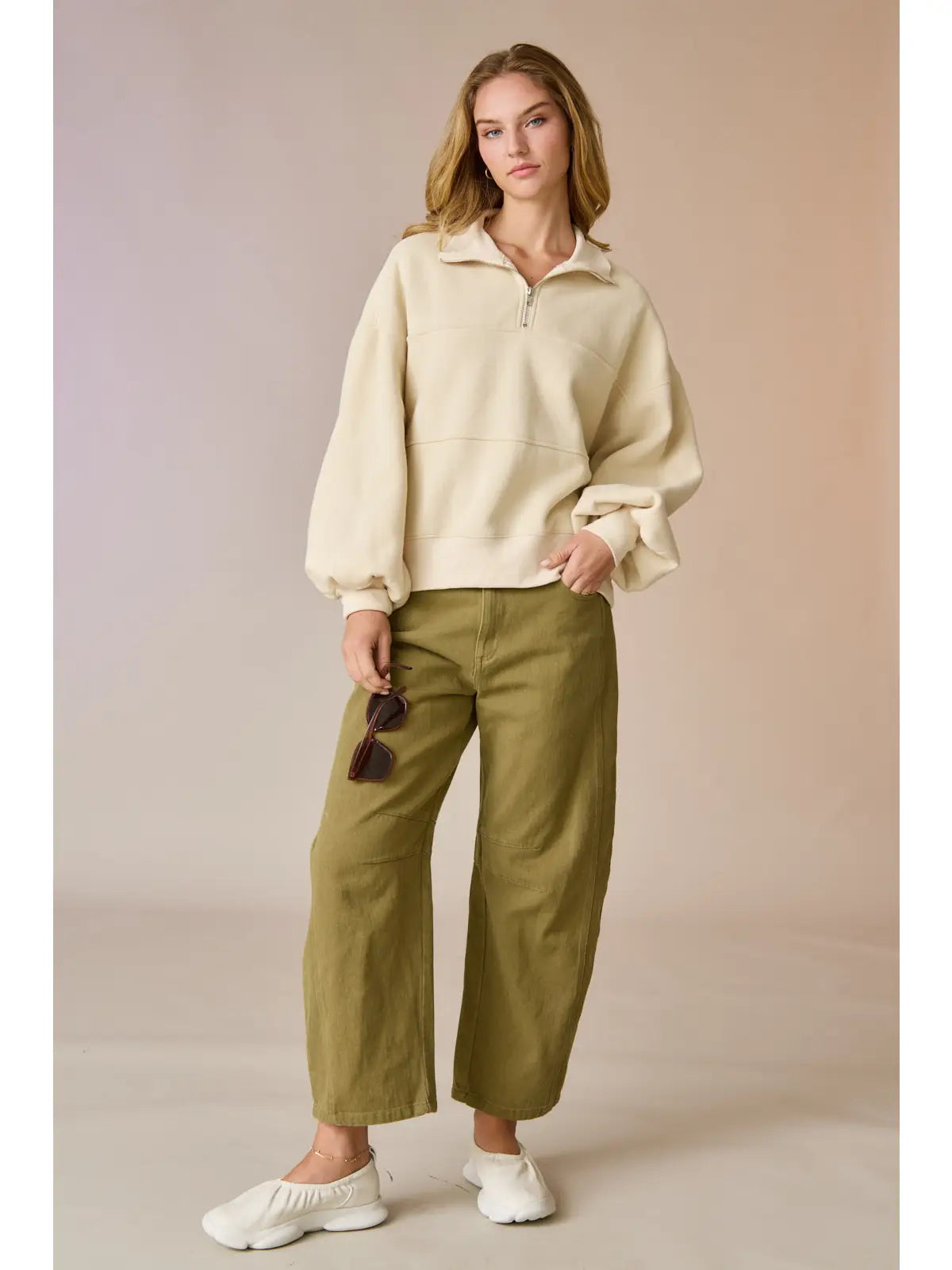 Valerie Half-Zip Oversized Pullover