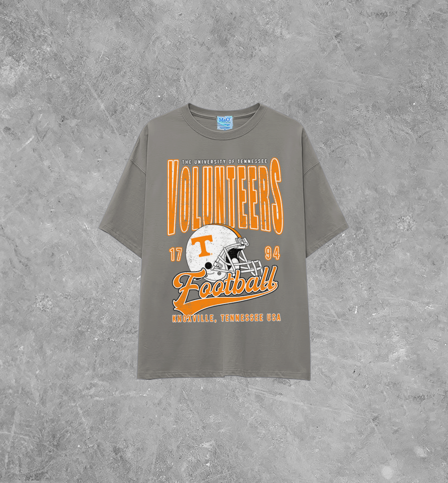 Tennessee Volunteers Football Lightweight M&O Cotton TShirt