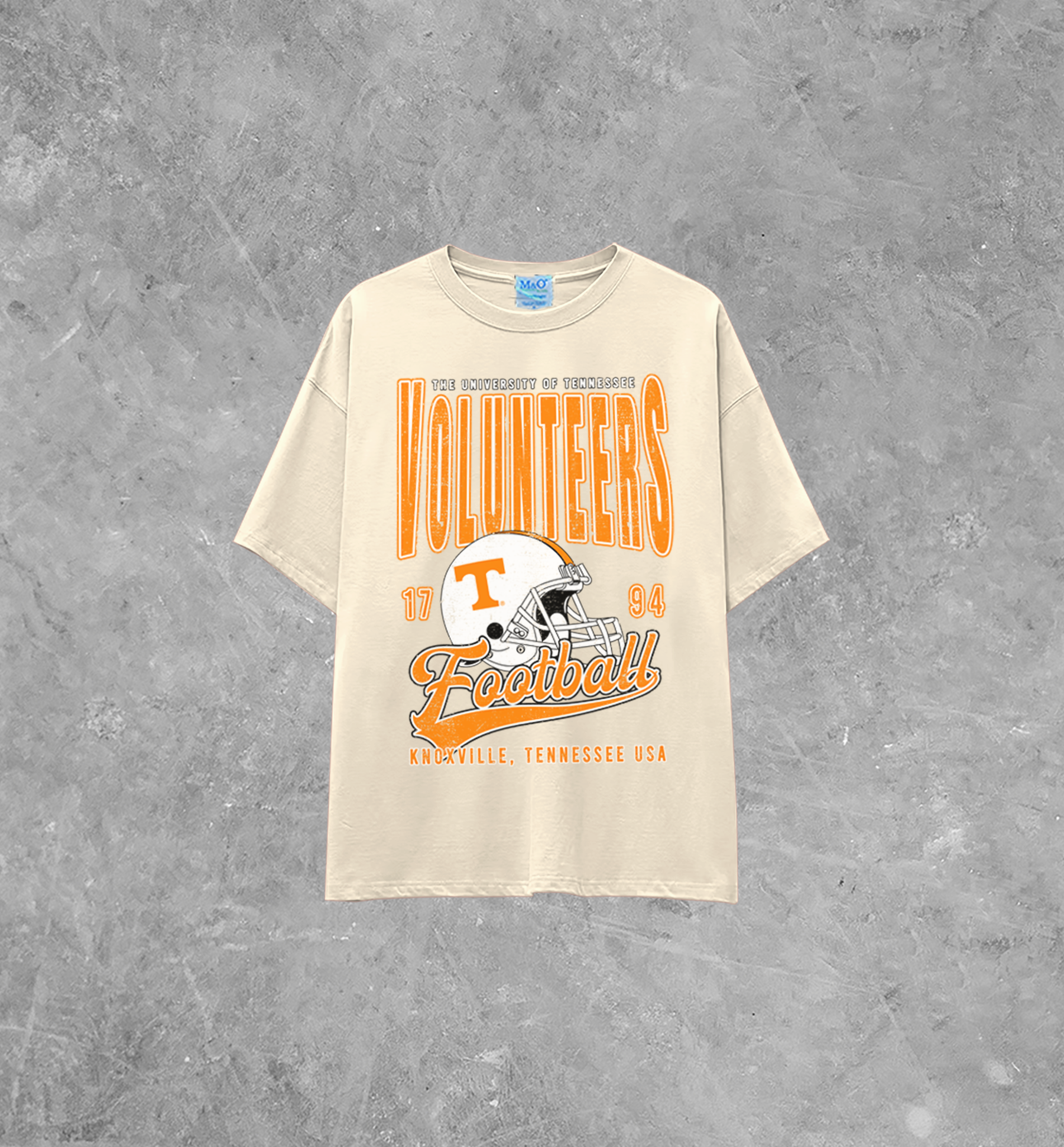 Tennessee Volunteers Football Lightweight M&O Cotton TShirt