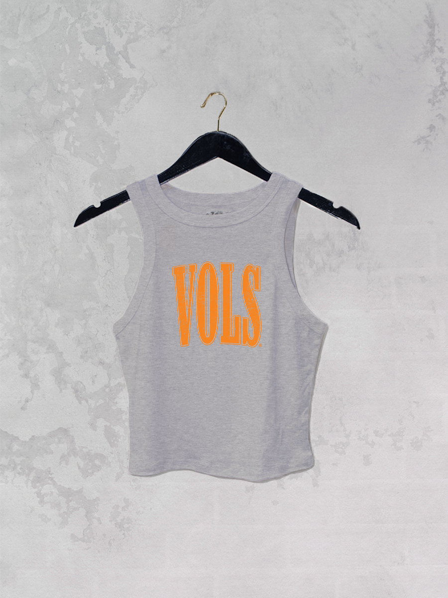 Underground Original Design: 90's Tennessee VOLS, Micro-Ribbed Cropped Tank