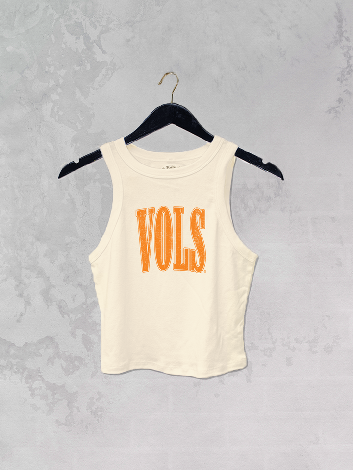 Underground Original Design: 90's Tennessee VOLS, Micro-Ribbed Cropped Tank