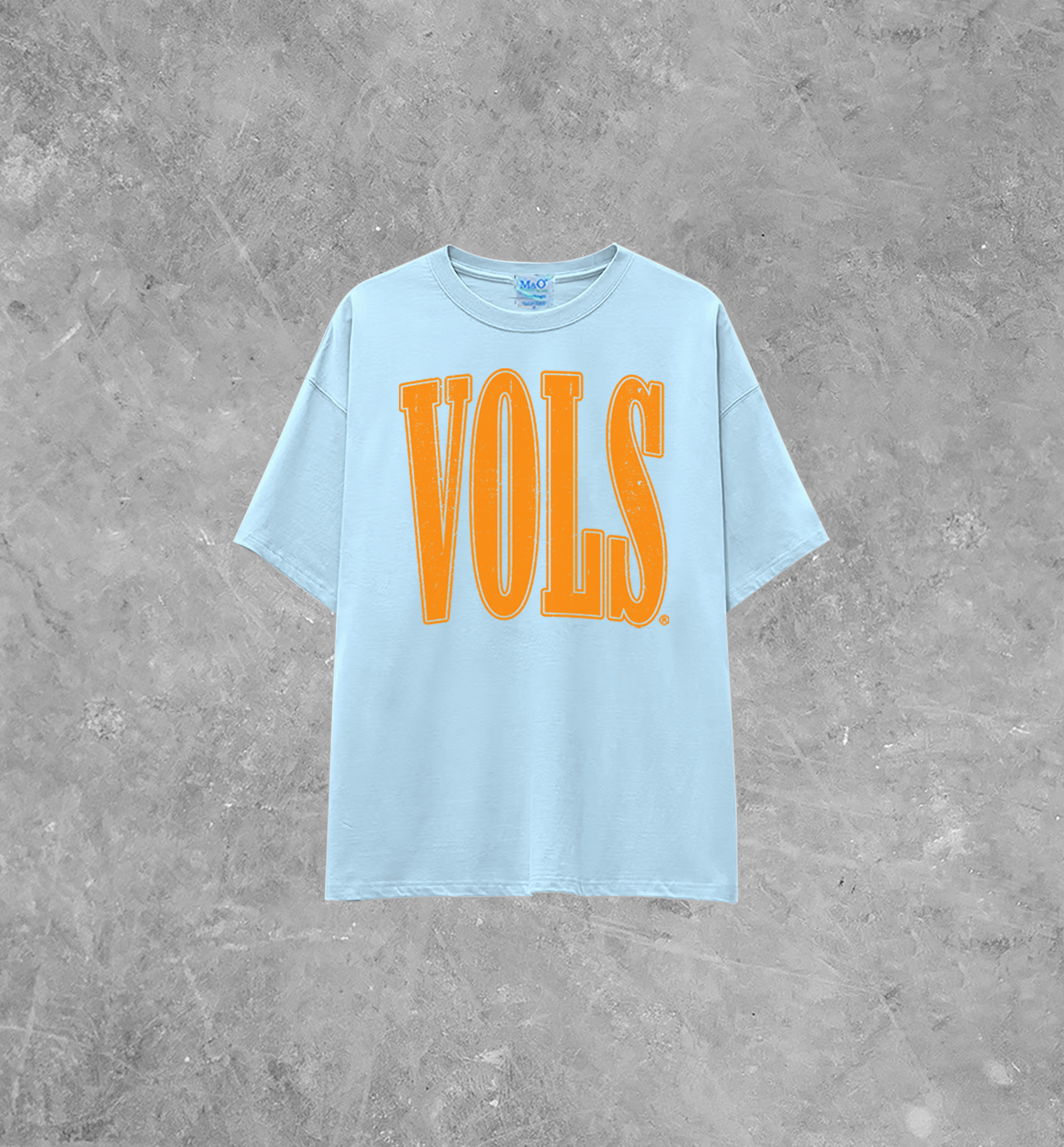 Tennessee VOLS, Block Letter Lightweight M&O Cotton TShirt
